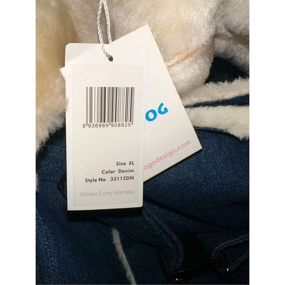 NEW WITH TAGS DOGO PET FASHIONS RUNNER FLEECE STYLE COAT - DENIM size XL retails - Picture 4 of 7